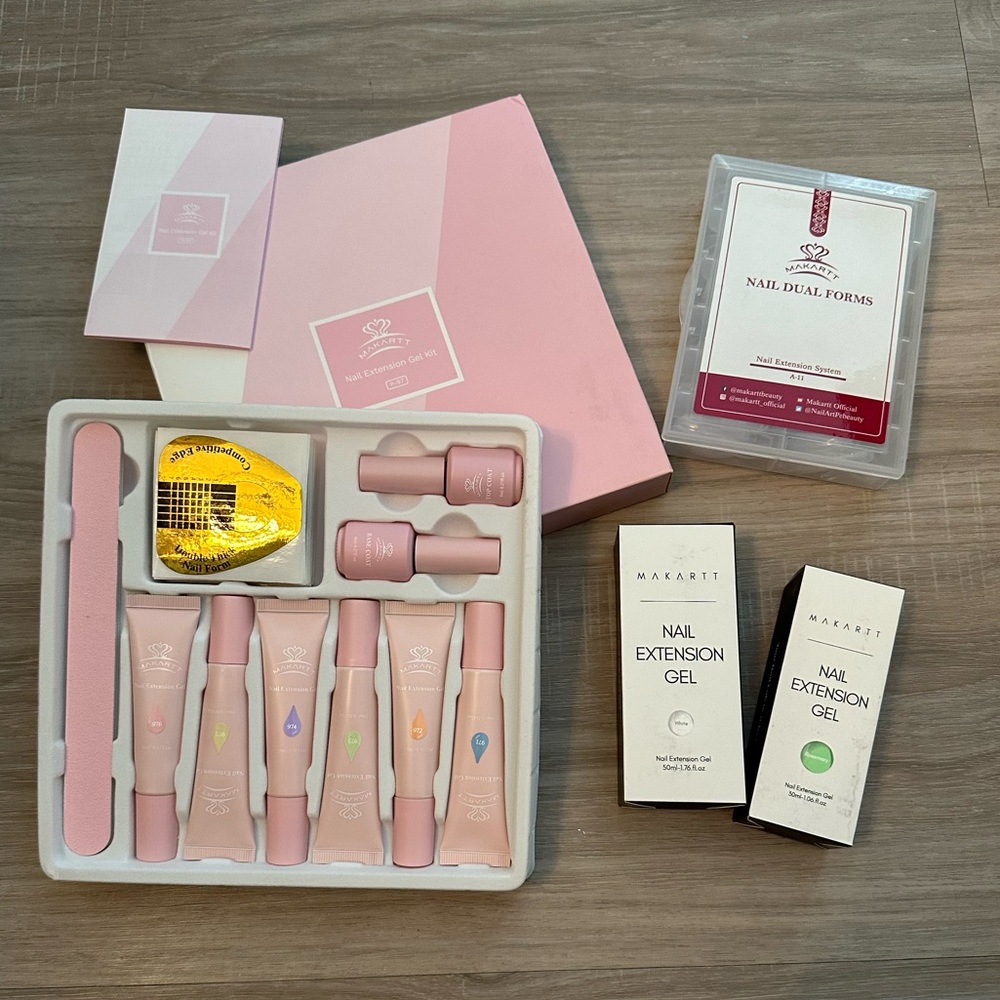 Makartt Nail Extension System - Qikgel Nail Building Poly Gel Kit & Accessories